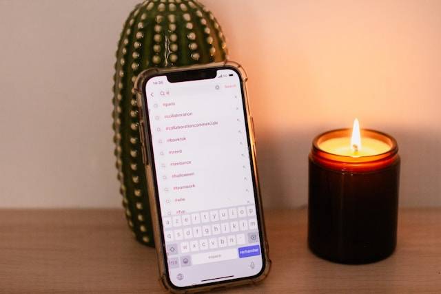 Gadget and communication device on Instagram with Pokemondance text candle theme.